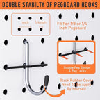 INCLY 280PCS Upgraded Pegboard Accessories Organizer Kit, Peg Board Hooks Assortment with Bins & Cups for Organizing Tools, F