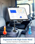 Cup Holder Car Tablet Mount [Thick Case Friendly] Aluminum Long Arm Heavy Duty Cupholder Tablet Mount for Truck/Pickup for Car Accessories, Fits iPad Pro 13/Air/Mini, Galaxy Tab, 5.5-15.6" Devices