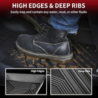 LASFIT Floor Mats&Trunk Mat for Toyota Camry 2018-2024 FWD Gas (Not for Hybrid or AWD), All Weather Custom Fit Floor Liner for Camry TPE Car Mats 1st & 2nd Row&Cargo Liner L/LE/SE/TRD/XLE/XSE, Black
