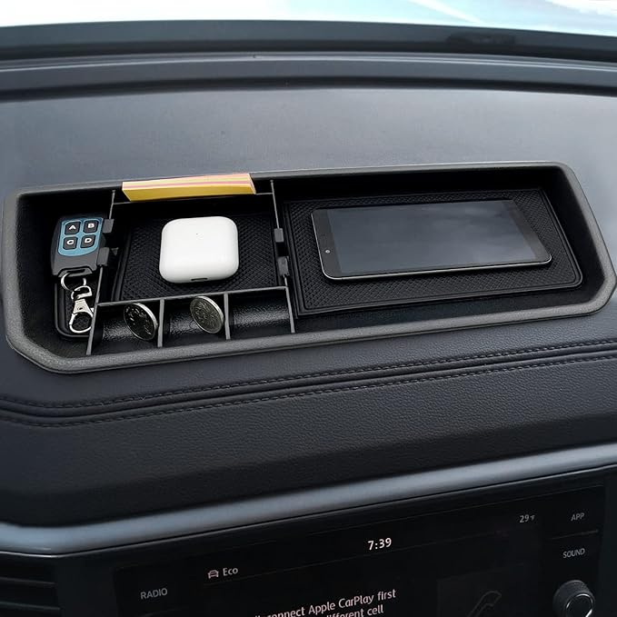 Center Console Organizer fit for VW Atlas and Cross Sport 2018 2019 2020 2021 2022 2023 Interior Storage Box Accessories (Not fit for 2024)