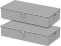 Under Bed Storage Containers, Foldable Closet Organizers with Handles, Underbed Cube Organizer Basket with Zippered, 2 Pack, 
