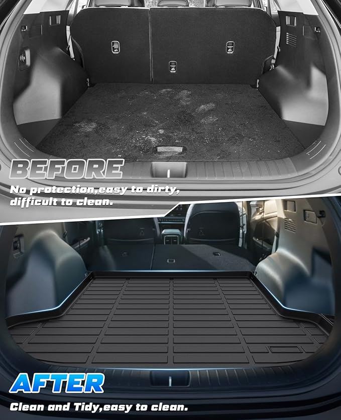 Sunsdrew Trunk Cargo Liner for 2023-2025 Kia Sportage Accessories (Include Hybrid), Rear Cargo Mat Trunk Mat All Weather Protection TPE Rubber Raised Edge (Not for PHEV)
