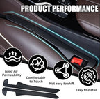 2PCS Car Seat Gap Filler, Soft Foam Leather Seat Side Gap Filler Plug, Fill The Gap Between Seat and Console, Stop Things from Dropping, Universal Interior Car Accessories (Black)