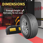 Parking Stopper for Garage Parking Aid 1 Pack Block, Car Truck Curb Floor Parking Lot Wheel Tire Stops Bumpers with Bolt Installation, Rubber Vehicles Aid Gadgets