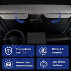 Custom Fit Windshield Sun Shade for Mercedes-Benz E-Class 2017-2023, Blocks UV & Heat, Front Window Sunshade Accessories, Easy Fold & Store Keep Your Car Cooler
