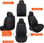 Car Seat Covers, Breathable & Waterproof Faux Leather Automotive Seat Covers for Cars SUV Truck Sedan, Universal Anti-Slip Dr
