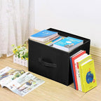 EBIGIC Small Storage Bins[6 Pack] 9.0"x7.5"x7.5" Small Size Fabirc Foldable Closet Toy Organizer Collapsible Cloth Black