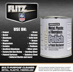 Flitz Metal Polish Paste - 1lb Can of USA-Made Polish for Solid Chrome, Stainless Steel, Aluminum- Non-Abrasive for Light Oxidation - Requires Manual Buffing - Not for Plated/Coated Surfaces (1 Pack)