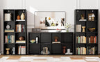 IROCNK Bookshelf, 8-Cube Storage Cube Shelf Organizer, Extra Thick Frame Horizontally & Vertically Reversible Bookcase with O