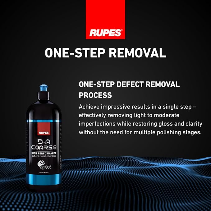 RUPES 1000 ml D-A Coarse High Performance Cut Polishing Compound for Car Detailing & Removing Scratches (Pack of 12) | Severe Defect Removal | Micro-Abrasive Technology | Removes Swirl Marks