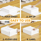 SpaceAid 9 Pack Bed Sheet Organizers and Storage, Foldable Sheet Organizer with Window for Linen Closet, Set Folder Keeper fo