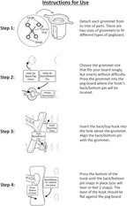 PegPro® 2" Hooks Kit for Standard “Wood Fiber” pegboard – Durable Plastic Pegboard Hooks - for Garage, Kitchen, Craft Room, a
