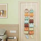 SWTYMIKI Over Door Hat Organizer - 2 Packs Metal Wall Mounted Hat Rack with 16 Hooks Design, Hanging Baseball Cap Organizer S