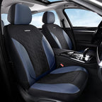 Coverado Seat Covers Front Seats, Leather Automotive Seat Covers 2-Pack, Mesh Breathable Auto Seat Protectors, Driver Seat Co