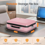 Fireproof Document Box with Lock, 5200°F Fireproof Water Resistant Hard Case File Organizer Safe Box for Important Documents,