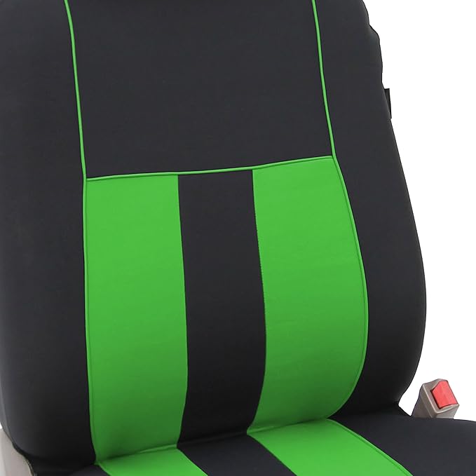 FH Group Car Seat Cover Full Set Striking Striped Car Seat Covers with Front Seat Covers and Rear Split Bench, Universal Fit 