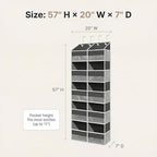 10-Pocket Over the Door Organizer with Heavy-Duty 600D Oxford Fabric, Upgraded Hooks with Silicone Protectors for Dorm, Close