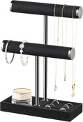bussdis 2 Tier Bracelet Holder Display - Detachable T Bar Black Velvet Bracelet Holder, Jewelry Holder Organizer for Bracelet