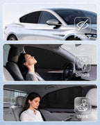 Car Window Shades(2 Pack)-Side Window Sun Shades, UV Protection Breathable Spandex Baby Window Covers, Universal Fit Most of Cars, Protect Privacy for Family (27.2"x39.8") Black