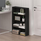 Furinno Basic Book Shelf, 4-Tier Bookcase with Open Shelf, Bookshelf, Cube Storage Organizer, 6 x 24 x 35, for Living Room, B
