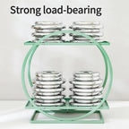 Green Perfume Organizer for Dresser, 2-Tier Bathroom Counter Organizers, Elegant Round Makeup Organizer for Vanity, Versatile