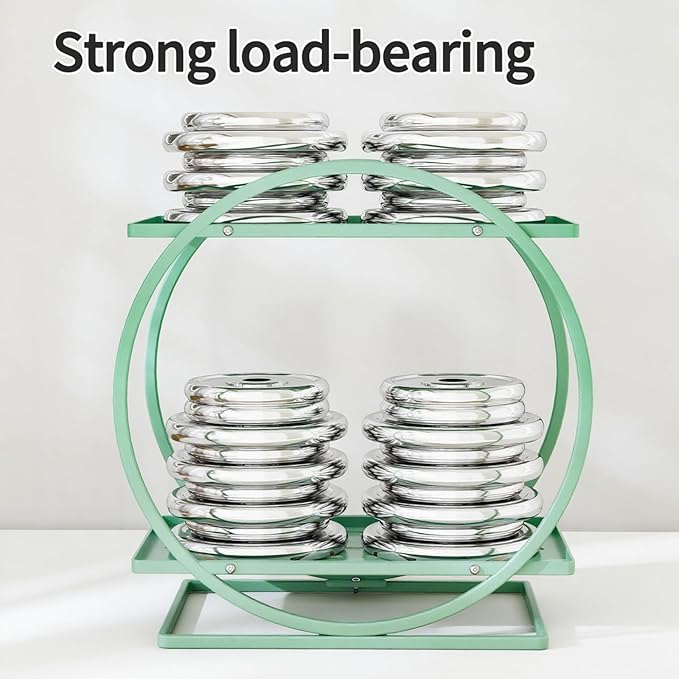 Green Perfume Organizer for Dresser, 2-Tier Bathroom Counter Organizers, Elegant Round Makeup Organizer for Vanity, Versatile