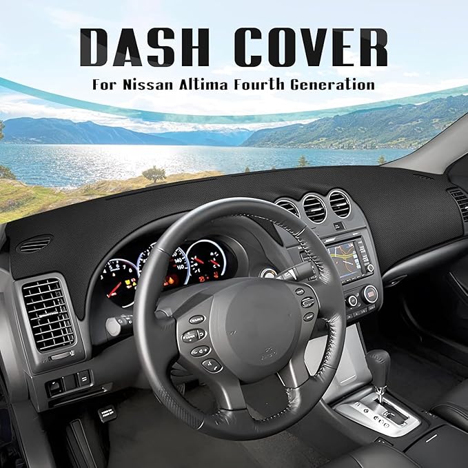 FIILINES Dash Cover Fit for Nissan Altima 2007-2012 Accessories Sunshade Non-Slip Mesh Dash Cover for Altima Accessories Dash