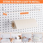 INCLY 30PCS Peg Board Organizer Accessories Kit, Pegboard Hooks Assortment with Bins, Cups, Wire Baskets and Paper Towel Hold
