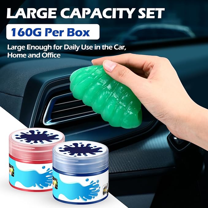 12 Pack Car Cleaning Gel Detailing Cleaner Putty Auto Clean Dust Mud Tools Accessories Kit for Car Interior Air Vent Dashboar