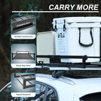 TOOENJOY 59" x 15.5" x 5" Skinny Roof Cargo Carrier Basket, Heavy Duty Roof Rack Luggage Holder for Car SUV and Pickup, 200 LBS Capacity