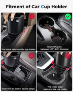 KEMIMOTO Cup Holder Expander for Car, Compatible with Hydro Flask 32/40oz, Yeti 24/30/36oz, Other Bottles in 18-40oz, Large C