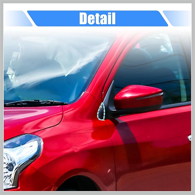 1 Pair Front Left and Right Mirror Corner Triangle Fender Cover Rearview Triangle Trim Panel for Nissan Versa 1.6L at Sedan S 96318-3BA0A 96319-3BA0A Replacement Car Parts
