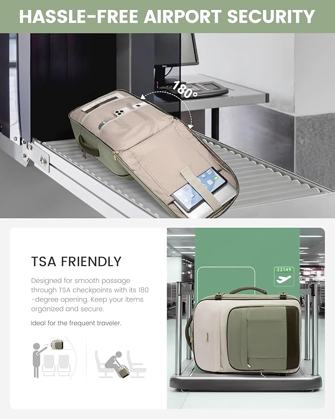 LOVEVOOK Travel Backpack for Women & Men - 17.3 Inch Carry On Backpack & Personal Item Backpack for Airlines, Spacious and Du