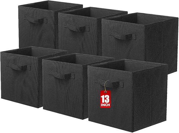 ShellKingdom Storage Bins, Foldable Fabric Storage Cubes And Cloth Storage Organizer Drawer For Closet And Toys Storage, 13 X