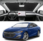 Custom Fit Windshield Sun Shade for Chevy Malibu 2016-2025, Blocks UV & Heat, Front Window Sunshade Accessories, Easy Fold & Store Keep Your Car Cooler