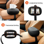 Car Tissue Holder,Silicone Tissue Box Cover with Adjustable Strap,Car Tissue Box Organizer for Backseat, Center Console and Sun Visor(7.4 * 5.1 * 2.5in)