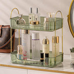 Aveniee Bathroom Counter Organizer, 2 Tier Perfume Skin Care Countertop Storage Shelf, Vanity Makeup Tray for Cosmetic Skinca
