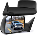 SCITOO Power Heated Towing Mirrors 98-01 fit for Dodge for Ram 1500 98-02 for Ram 2500 3500 Truck Black Rear View Side View Mirror Tow Pair Set