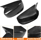 Yumzeco 2PCS Compatible with Honda Accord Ox Horn Side Mirror Covers 8th Gen W/O Stand Cover 2008-2012, Driver and Passenger Side Door Rearview Mirror Caps for Honda Accord W/O Light Hole-Carbon Fiber