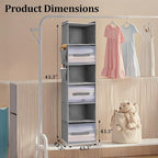 6-Tier Hanging Closet Organizer with 3 Drawers and Side Pockets – Multi-Functional Storage for Shoes, Belts, Purses, and Clot