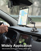 Heavy Duty Car Tablet Mount Holder - [Metal Arm] Dashboard Windshield Suction Cup Tablet Holder for Truck/Car Mount, for 4.7-13" Tablets Like iPad Pro Air, Mini, Galaxy Tab, Z Fold, Fire HD, iPhone