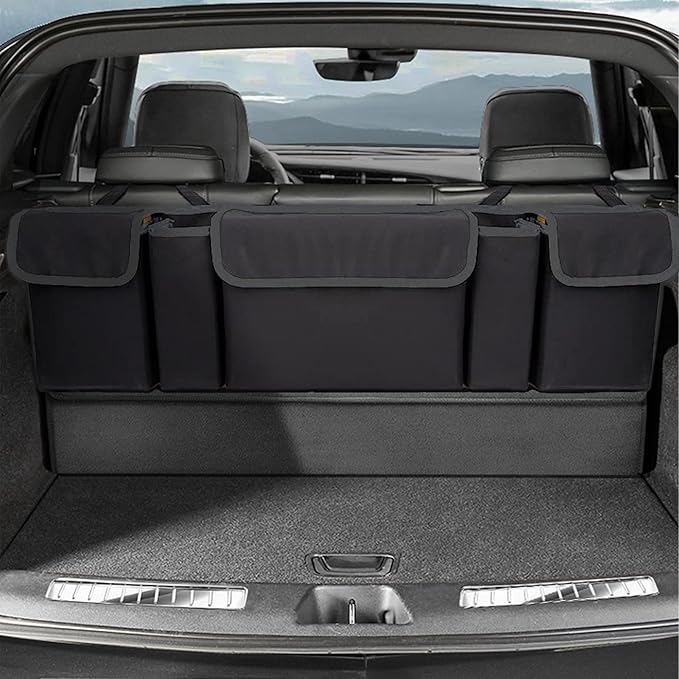 Car Organizers and Storage, Backseat Hanging Organizer with 5 Pockets, Waterproof Collapsible Large Capacity Organization Bag,