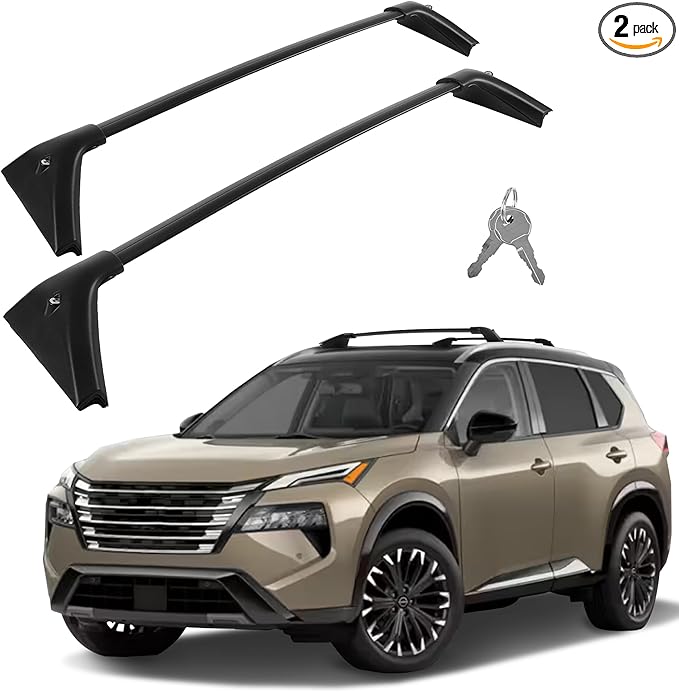 260LBS Heavy Duty Roof Rack Cross Bars for 2021-2025 Rogue SV SL Platinum, Lockable Aluminum Cross Bars Rooftop Luggage Kayaks Bicycles Snowboard Canoe Carrier