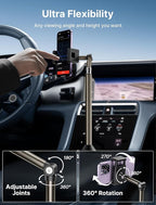 JSAUX Car Cup Holder Cellphone Mount, Metal Long-Arm Ultra Stable Phone Holder for Car Cupholders - Adjustable for iPhone 16 