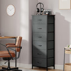Somdot Tall Dresser for Bedroom with 6 Drawers, Storage Organizer Chest of Drawers with Removable Fabric Bins for Closet Beds