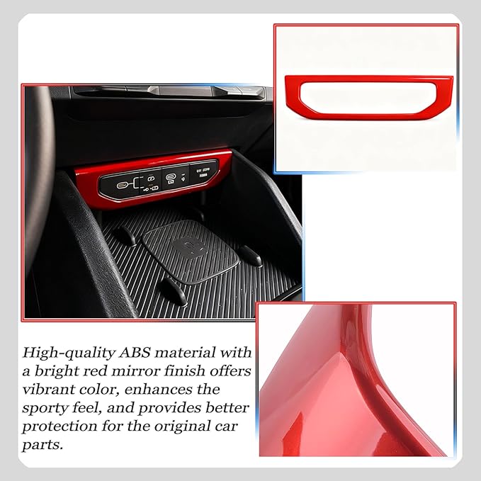 Center Console Switch Cover,for Kia K4 2024 2025 2026, Door Panel Cover,USB Panel Cover,Charging Port USB Hole Protective Cover - Wine Red Protective Accessories