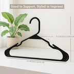 Utopia Home Plastic Hangers 50 Pack, Space-Saving Clothes Hangers with Non-Slip Shoulder Grooves for Strappy Clothes, Ideal f