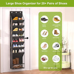 VERONLY Over the Door Shoe Organizer, Hanging Shoe Rack for Closet with 16-20 Pairs Capacity, Foldable Storage for Shoes, Boo
