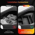 for 2024 Hyundai Palisade Lower Console Organizer for 2023-2025 Palisade SE/SEL/XRT/Limited/Calligraphy Under Console Tray for Hyundai Palisade Accessories (23-25 Palisade TPE Under Organizer)