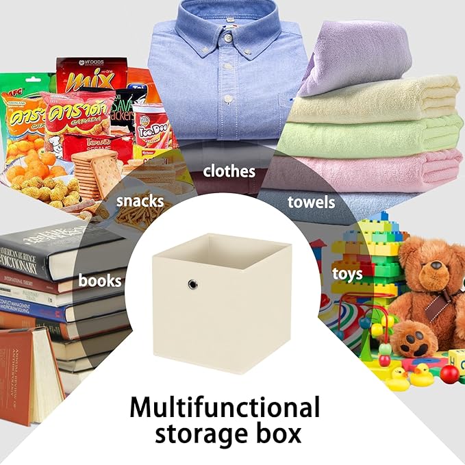 13 inch cube storage bins,collapsible fabric storage cubes Decorative storage basket,apply to clothes organizer box,shelves i